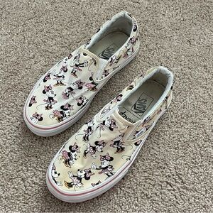 Vans Disney Minnie Mouse slip on sneakers size 8